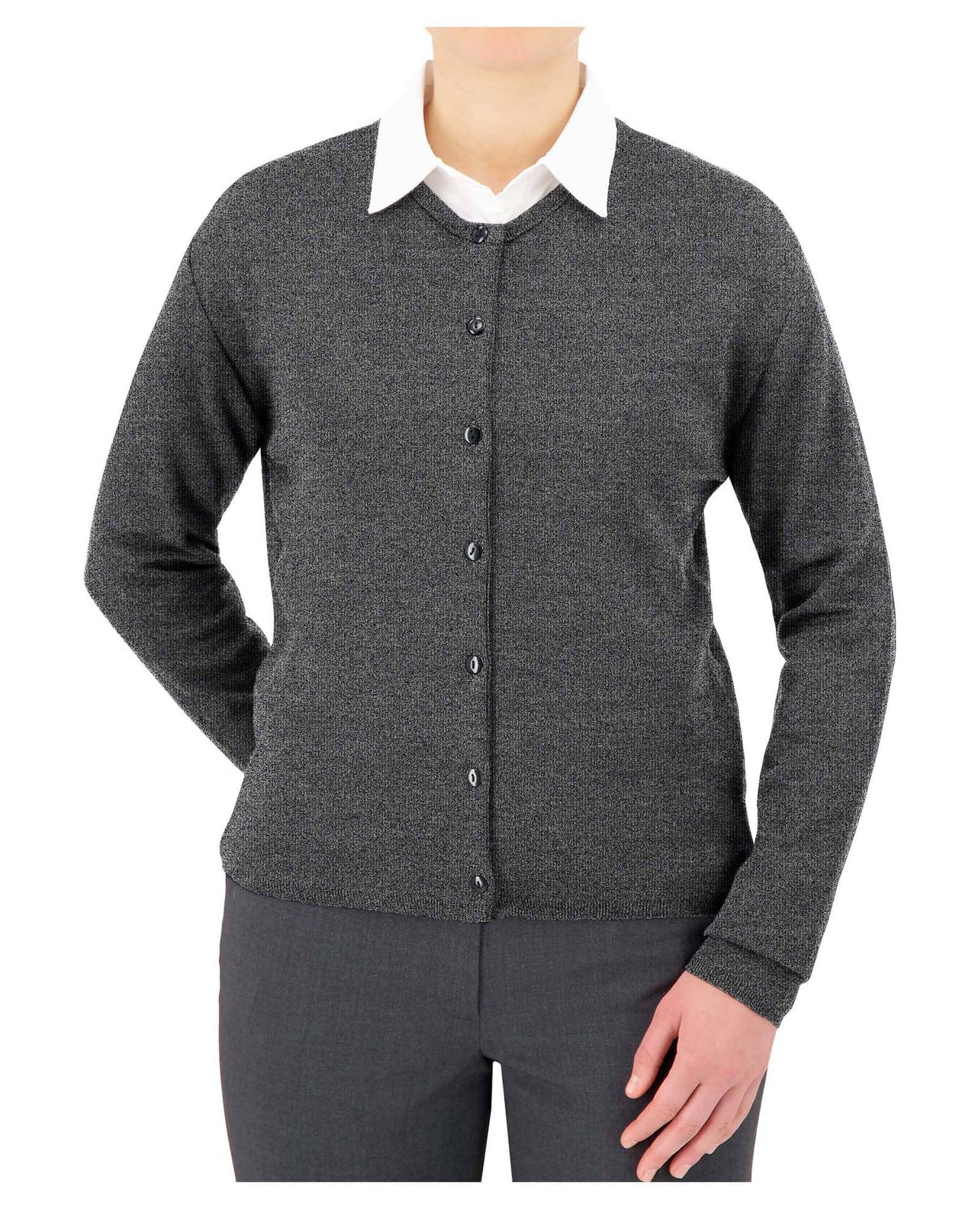 Cardigan pour femme en similicachemire avec col rond