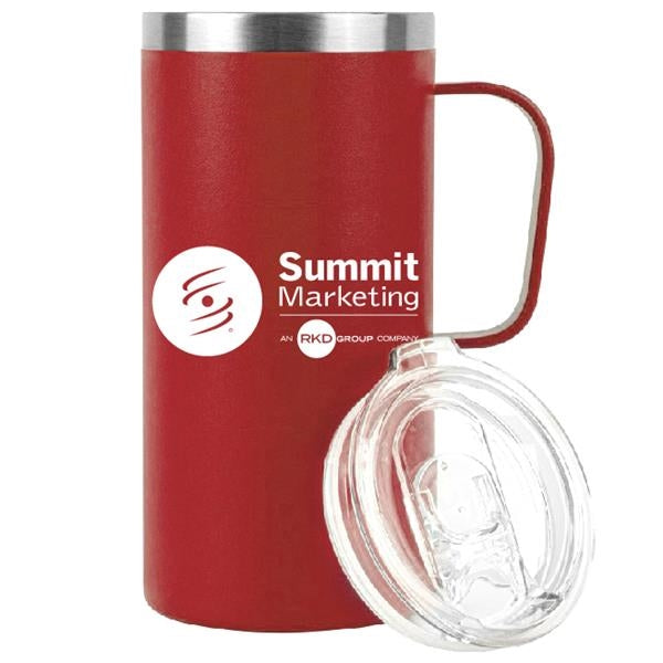 Grande tasse de camping thermos en acier inoxydable avec poignée 20 oz. - M8245