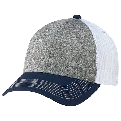 Casquette Coton Croisé / Polyester Chiné / Filet en Polyester