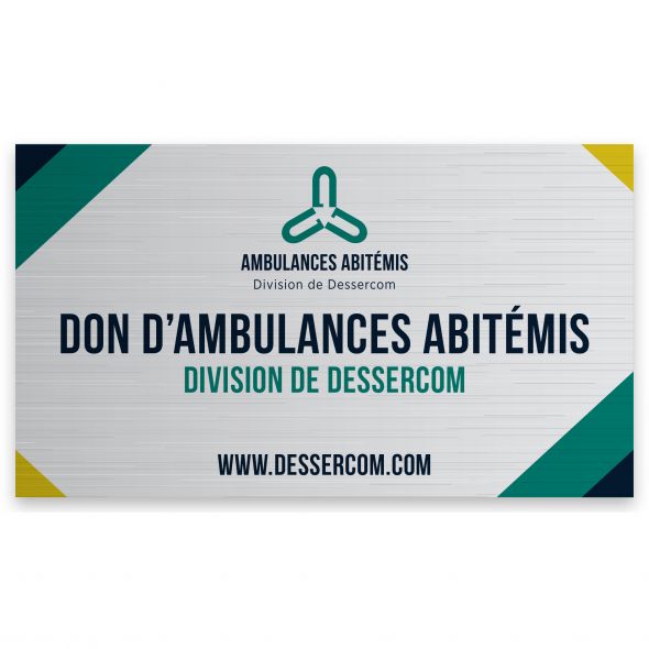 .002 Décalques Formes Spéciales Polyester Aluminium Brossé / adhésif std pour usage intérieur (1 à 4 pouces carrés) Quadrichromie