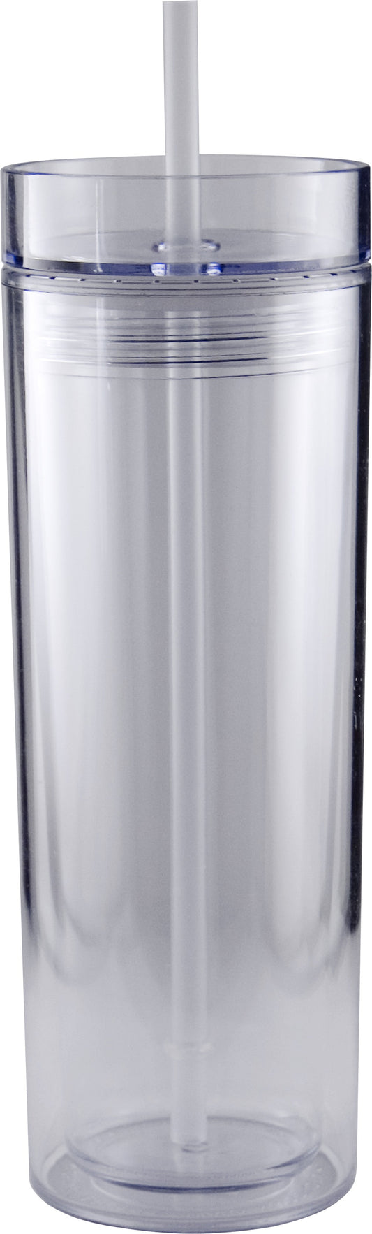 16 oz Single Wall Tumbler with Lid and Straw