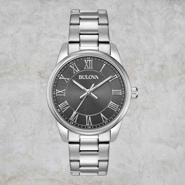 Bracelet argenté pour homme personnalisable Bulova # 96A222