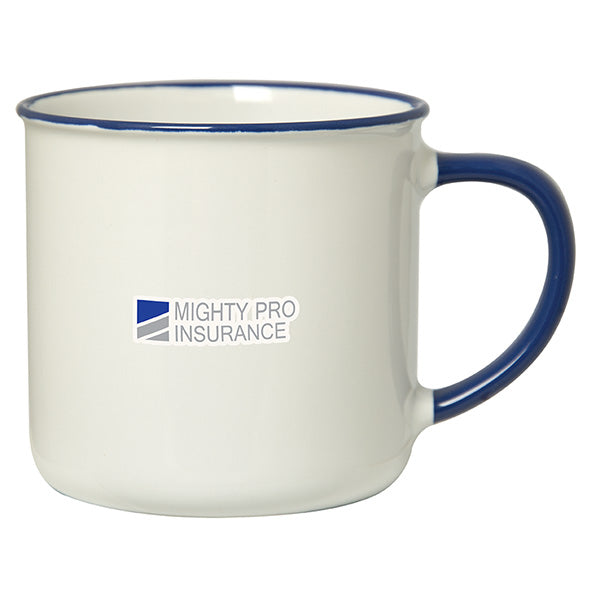 MUG AVEC ANSE/BORDURE COLORÉE SPRING 350 ML. (12 OZ)