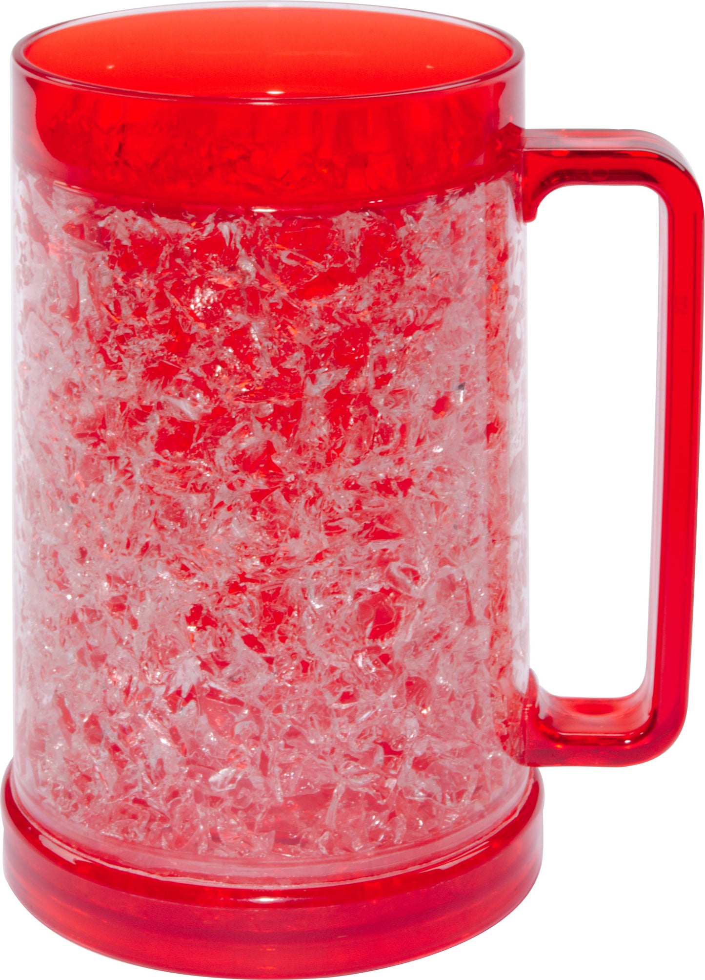 16oz / 473ml double-walled translucent PS freezable bock.