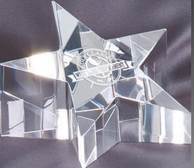 Étoiles en cristal CRY224 4¼”x 2''