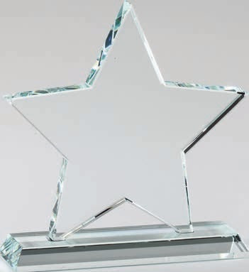Plaque en cristal étoile CRY669 - 6”x 6½”