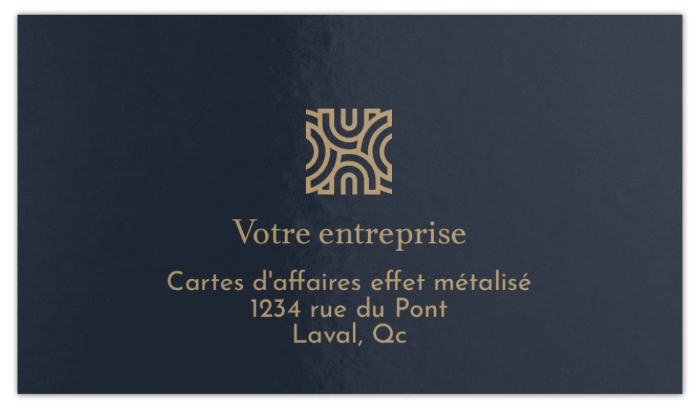 Cartes d’affaires effet métallisé