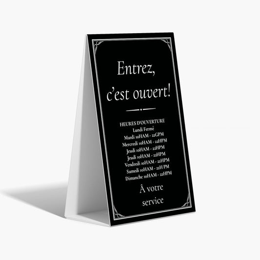 Panneaux sur pieds en plastique ondulé