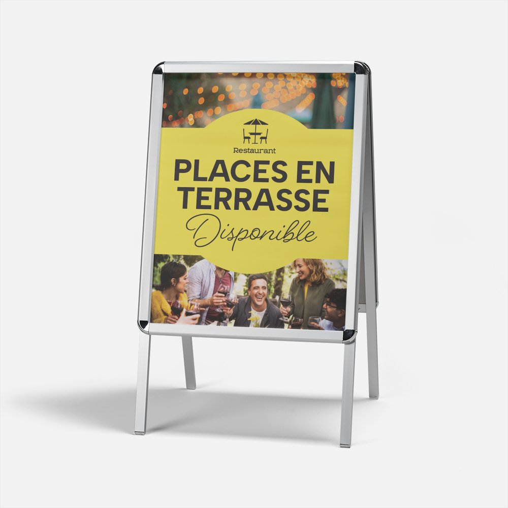 Panneaux sur pieds en aluminium