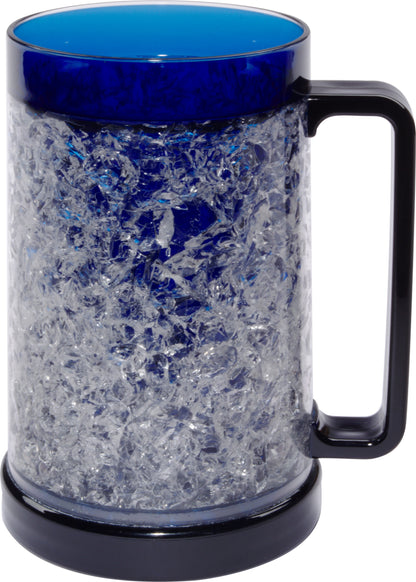 16oz / 473ml double-walled translucent PS freezable bock.