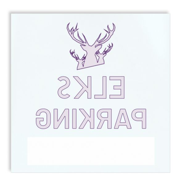 Spécial décalques de service Quadrichromie avec face adhésive à faible adhérence (1.88" x 1.88") se lit de l'extérieur seulement, non résistant aux rayons UV