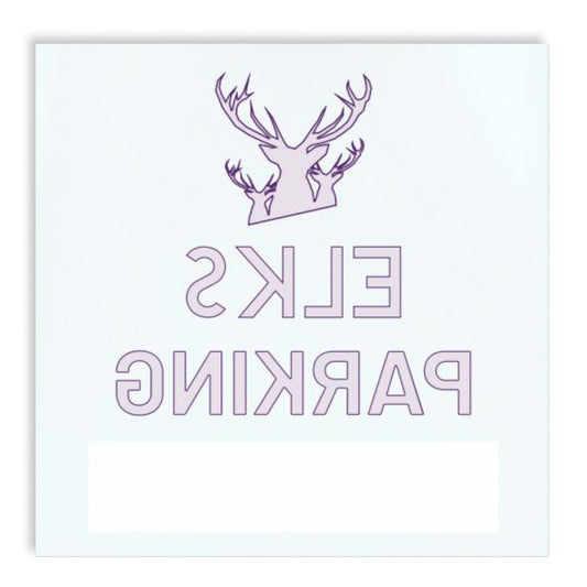 Spécial décalques de service Quadrichromie avec face adhésive à faible adhérence (1.88" x 1.88") se lit de l'extérieur seulement, non résistant aux rayons UV