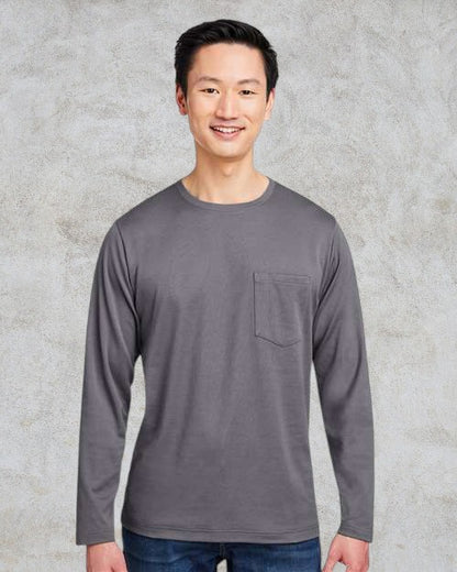 T-shirt manches longues avec poche, protection antiaccrocs et antisalissures unisexe - Harriton