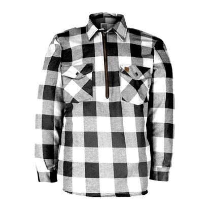 Premium Flannel Work Shirt with Zipper 