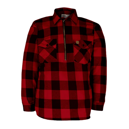 Premium Flannel Work Shirt with Zipper 