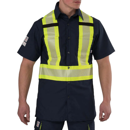 Chemise en Tissu Anti-Déchirure à Manches Courtes Haute Visibilité - 134HVP