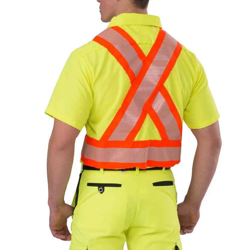 Chemise en Tissu Anti-Déchirure à Manches Courtes Haute Visibilité - 134HVP