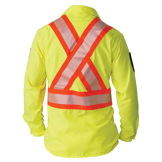 Chemise en Tissu Anti-Déchirures à Manches Longues Haute Visibilité - Jaune - 144HVP