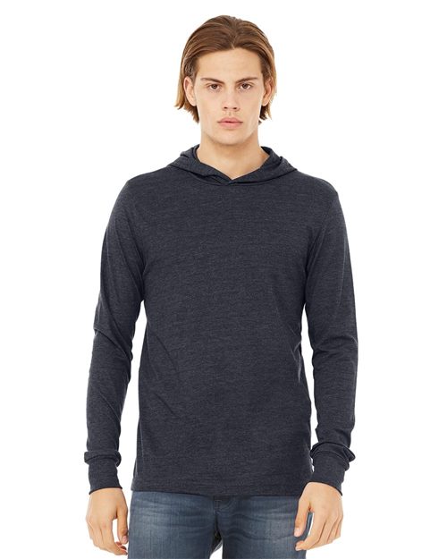 T-shirt Unisexe à manches longues et capuchon en jersey - BELLA + CANVAS