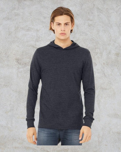 T-shirt Unisexe à manches longues et capuchon en jersey - BELLA + CANVAS