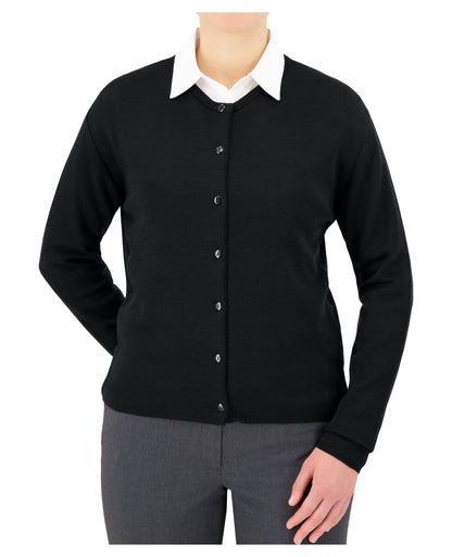 Cardigan pour femme en similicachemire avec col rond