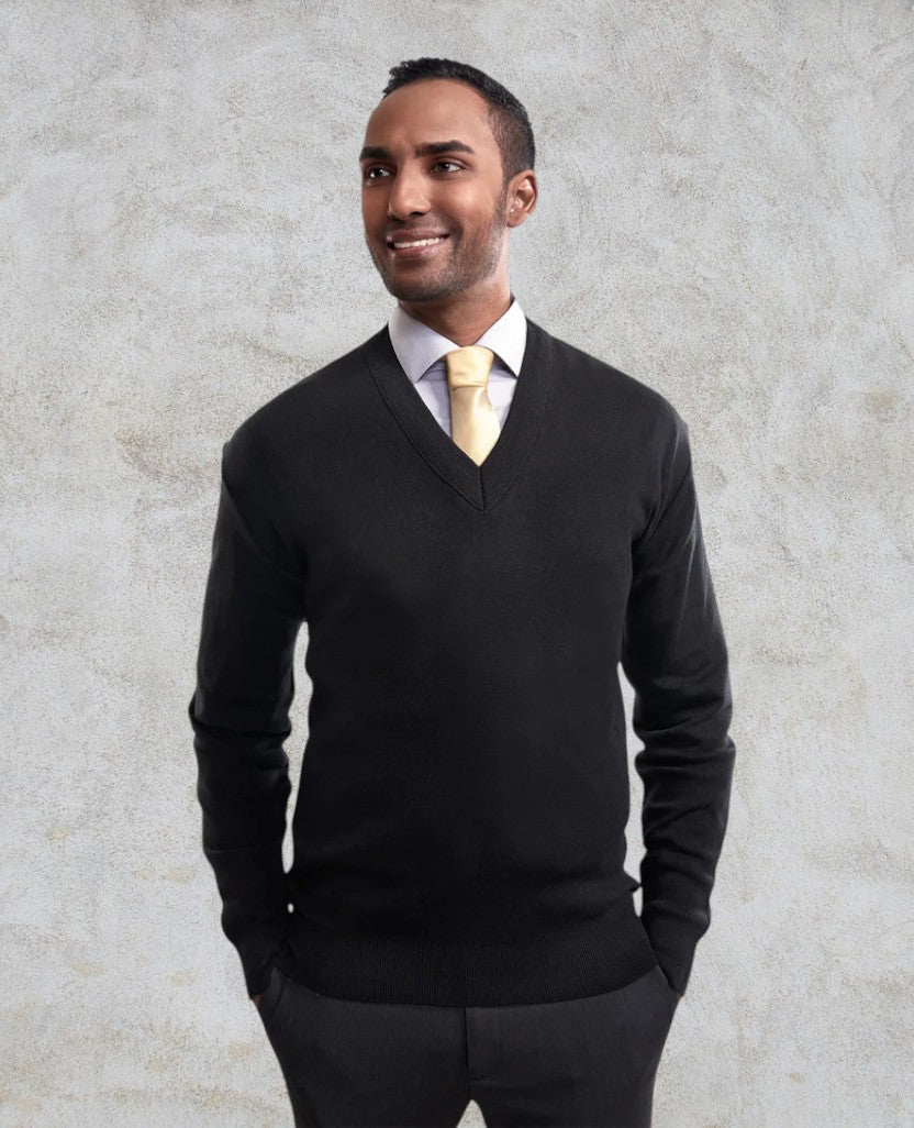 Tricot à manches longues en similicachemire avec col en V