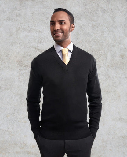 Tricot à manches longues en similicachemire avec col en V