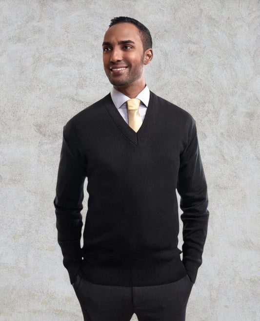 Tricot à manches longues en similicachemire avec col en V