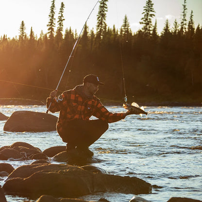 223Q Quilted Lined Flannel Shirt Jacket with Pockets 