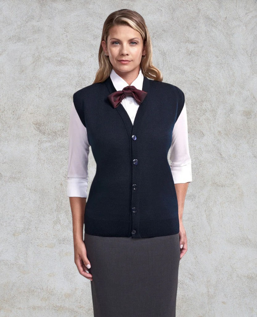 Gilet boutonné avec col en V