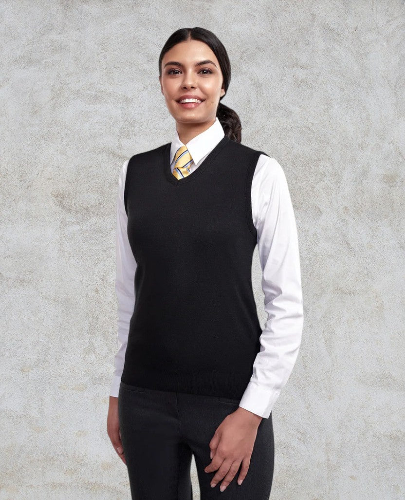 Gilet pour femme en similicachemire avec col en V