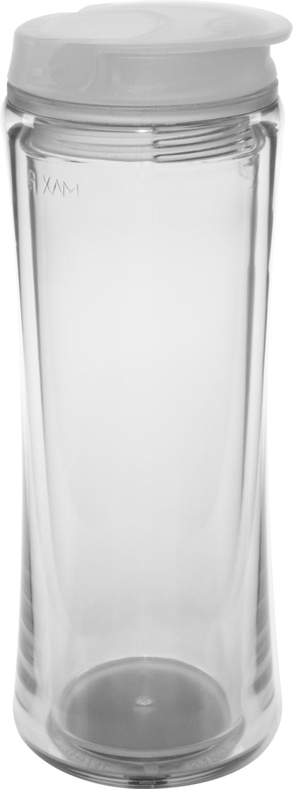 14oz / 414ml Flip Top Acrylic Double Wall Tumbler.