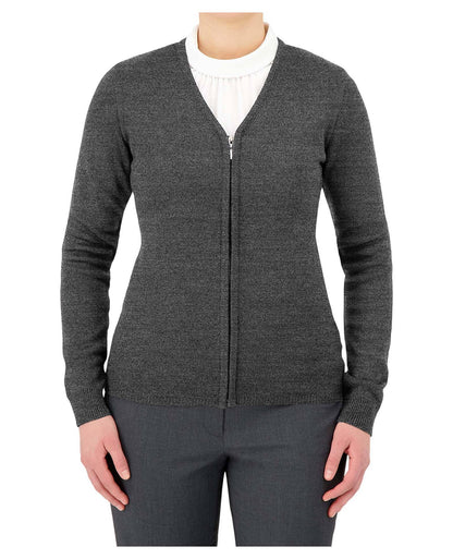 Cardigan à glissière pour femme avec col en V