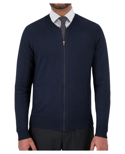 Blouson aviateur à fermeture éclair complète avec poches pour homme