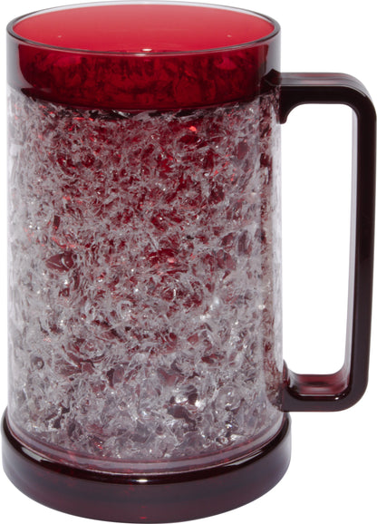 16oz / 473ml double-walled translucent PS freezable bock.