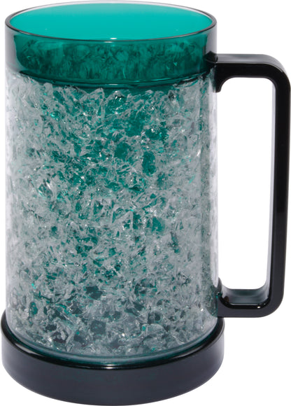 16oz / 473ml double-walled translucent PS freezable bock.