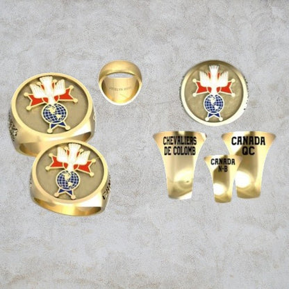 Bague 4e degré logo couleur Duralium/Or 9004