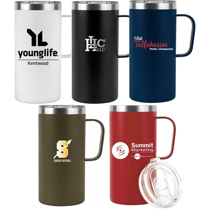 Grande tasse de camping thermos en acier inoxydable avec poignée 20 oz.