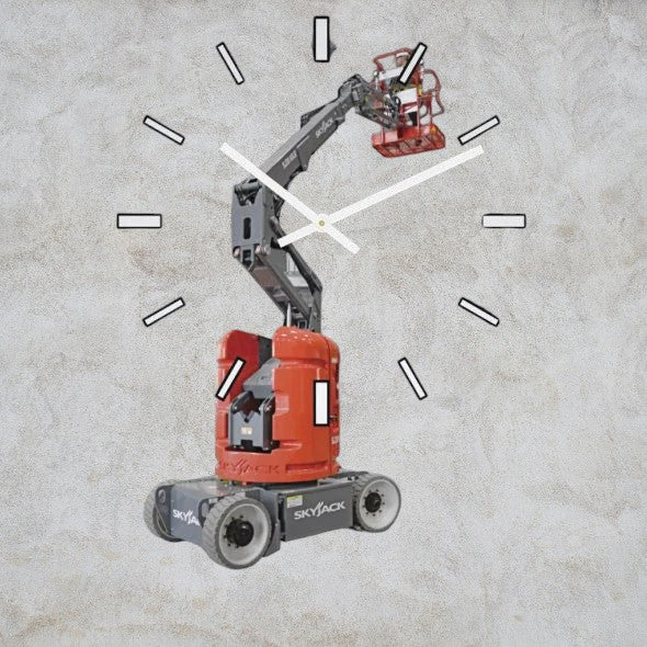 Horloge murale rectangulaire en acrylique blanc, 11" x 16", impression quadrichromie