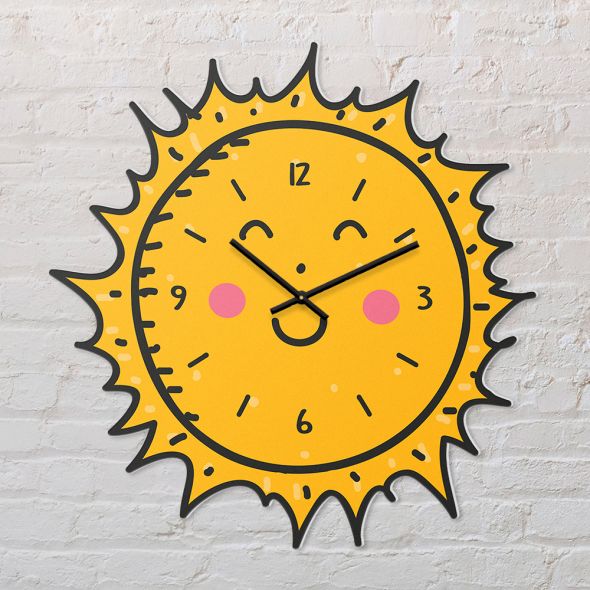 Horloge murale sur mesure en acrylique blanc 1/8" impression quadrichromie