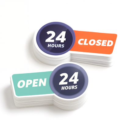 Décalques blancs à double face / statique (4.1 à 7 po/ca) QUAD numérique