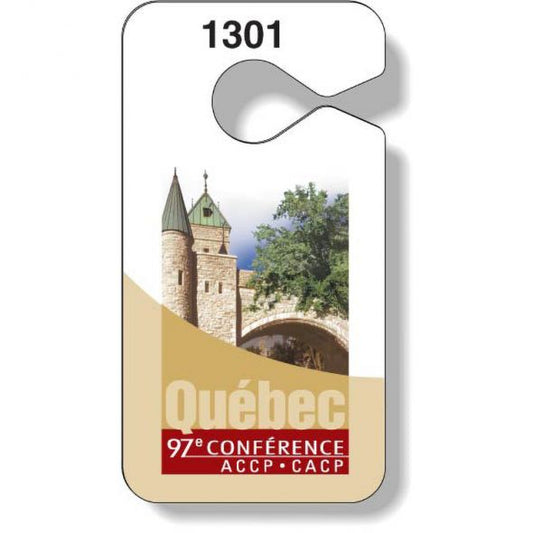 .020 Vignettes de stationnement vinyle blanc luisant (2.75" x 5.25") QUAD