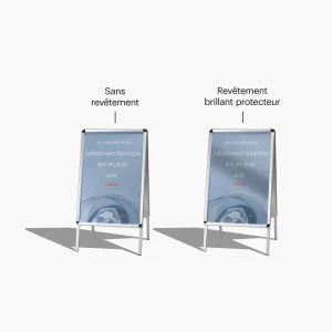 Panneaux sur pieds en aluminium