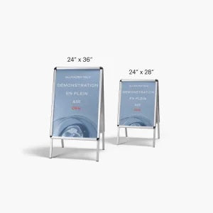 Panneaux sur pieds en aluminium