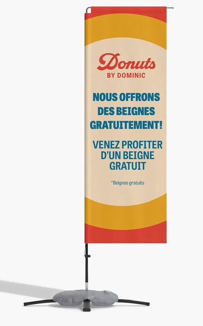 Drapeaux publicitaires rectangulaires