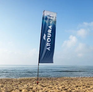 Drapeaux publicitaires rectangulaires