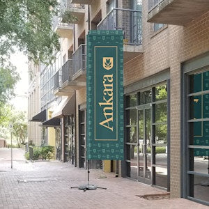 Drapeaux publicitaires rectangulaires