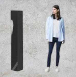 Présentoirs totem triangulaires