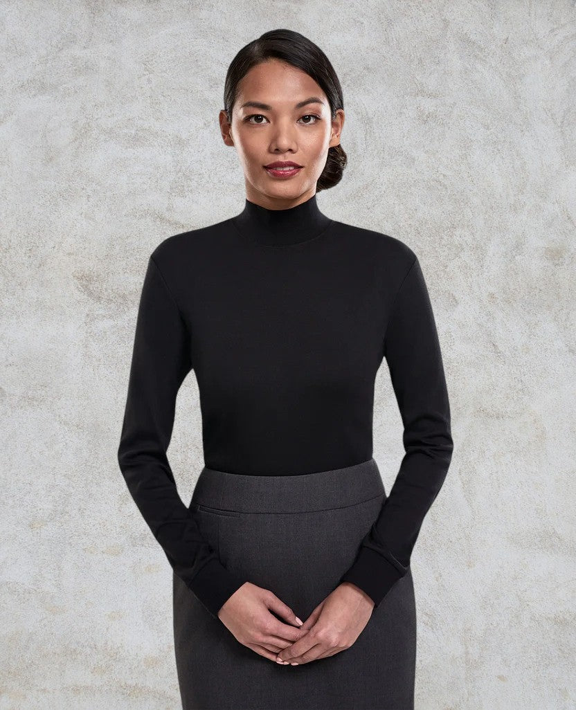 Tricot à manches longues de style classique avec col cheminée