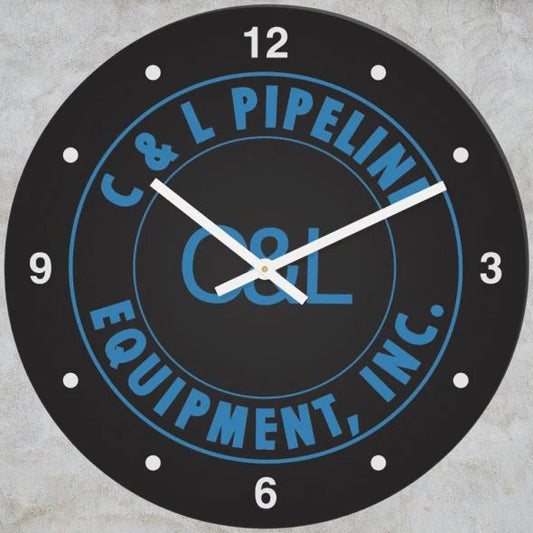 11 3/4" Horloge murale ronde en acrylique noir quadrichromie